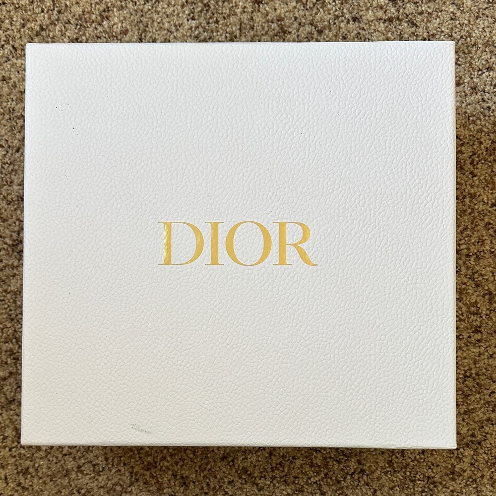 Dior Elegant White Box with Gold Lettering & Dust Bag